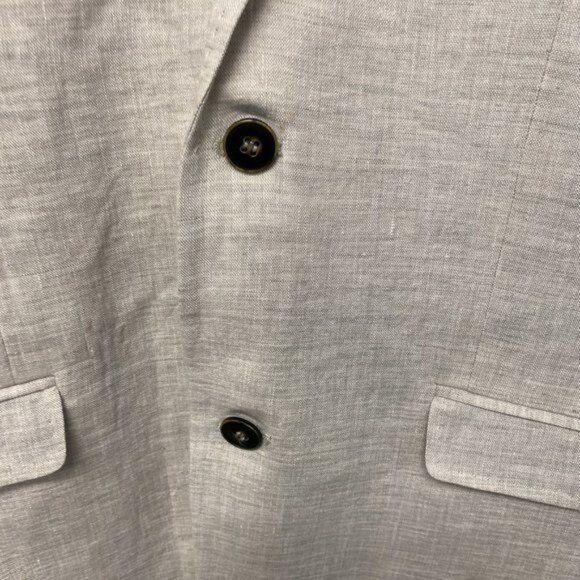 H&M Slim Fit Light Beige Linen Blazer - Picture 3 of 6